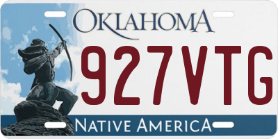 OK license plate 927VTG