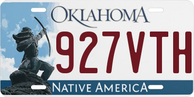 OK license plate 927VTH