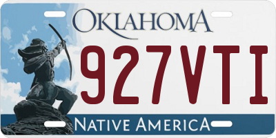 OK license plate 927VTI