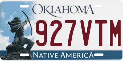 OK license plate 927VTM
