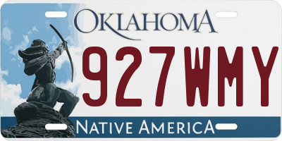 OK license plate 927WMY