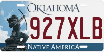 OK license plate 927XLB