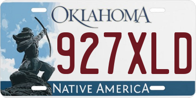 OK license plate 927XLD