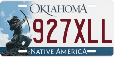 OK license plate 927XLL