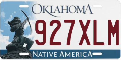 OK license plate 927XLM
