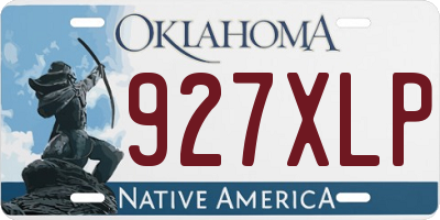 OK license plate 927XLP