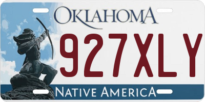 OK license plate 927XLY