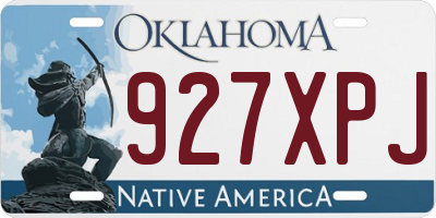 OK license plate 927XPJ