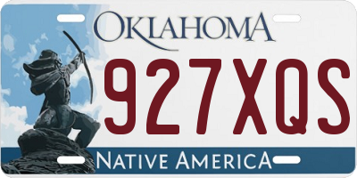 OK license plate 927XQS