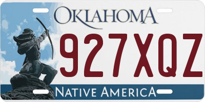 OK license plate 927XQZ
