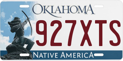 OK license plate 927XTS