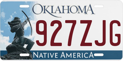 OK license plate 927ZJG