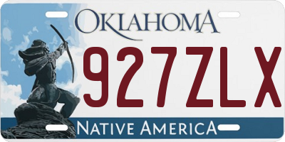 OK license plate 927ZLX