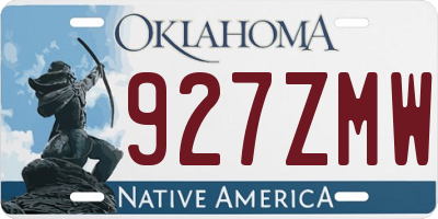 OK license plate 927ZMW