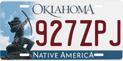 OK license plate 927ZPJ