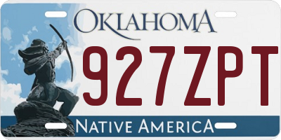 OK license plate 927ZPT