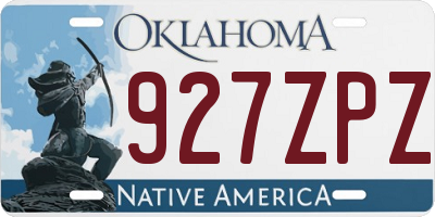 OK license plate 927ZPZ