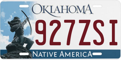 OK license plate 927ZSI