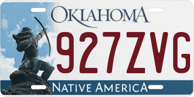 OK license plate 927ZVG