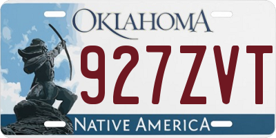 OK license plate 927ZVT