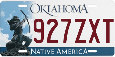 OK license plate 927ZXT