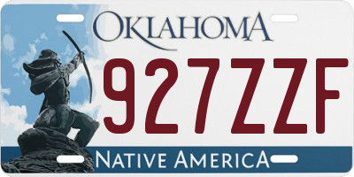 OK license plate 927ZZF