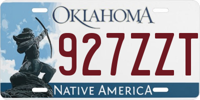 OK license plate 927ZZT