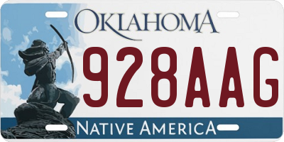 OK license plate 928AAG