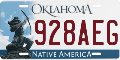 OK license plate 928AEG