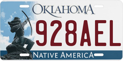 OK license plate 928AEL