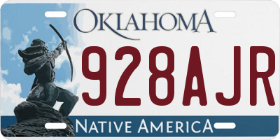 OK license plate 928AJR