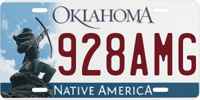 OK license plate 928AMG