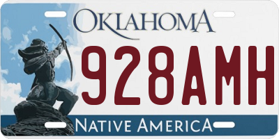 OK license plate 928AMH