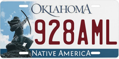 OK license plate 928AML