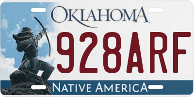 OK license plate 928ARF