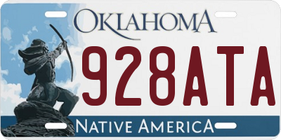 OK license plate 928ATA