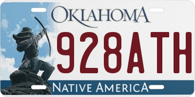 OK license plate 928ATH