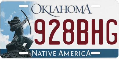 OK license plate 928BHG