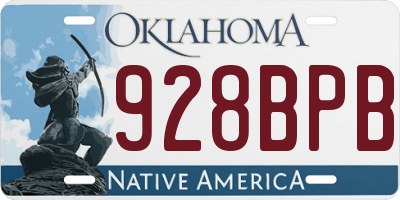 OK license plate 928BPB