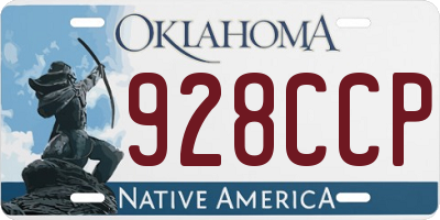 OK license plate 928CCP