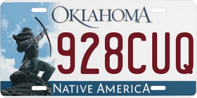 OK license plate 928CUQ