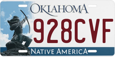 OK license plate 928CVF
