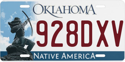 OK license plate 928DXV