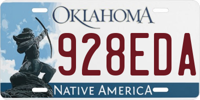 OK license plate 928EDA
