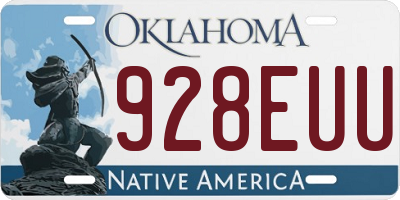 OK license plate 928EUU