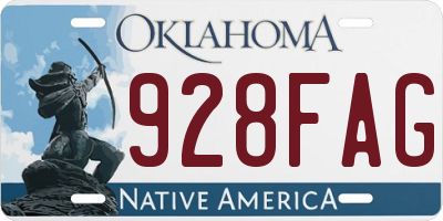 OK license plate 928FAG
