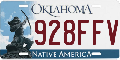 OK license plate 928FFV