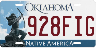 OK license plate 928FIG