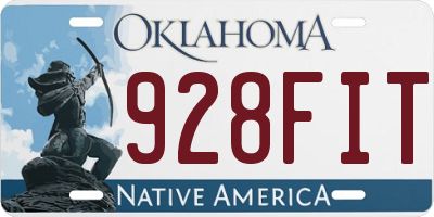 OK license plate 928FIT