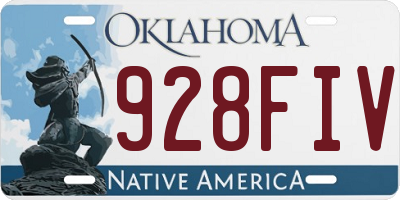 OK license plate 928FIV